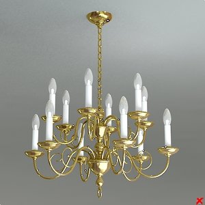 chandelier lamp 3d model