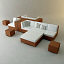 3d design couch lounger set