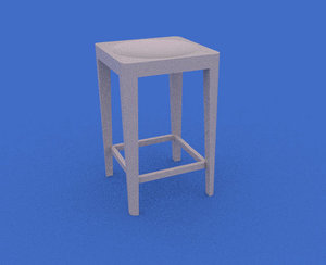 3ds aluminum stool