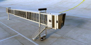 airport jetway - animate 3d model