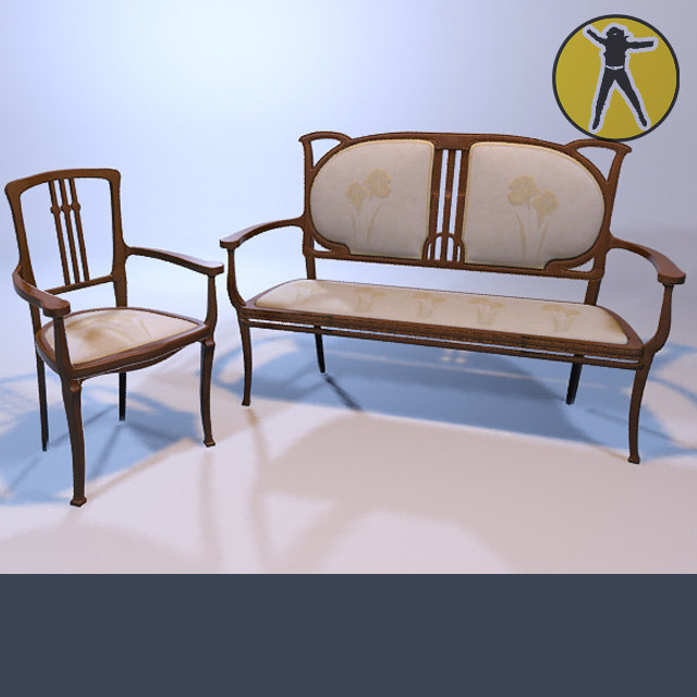Art Nouveau Sofa Chair