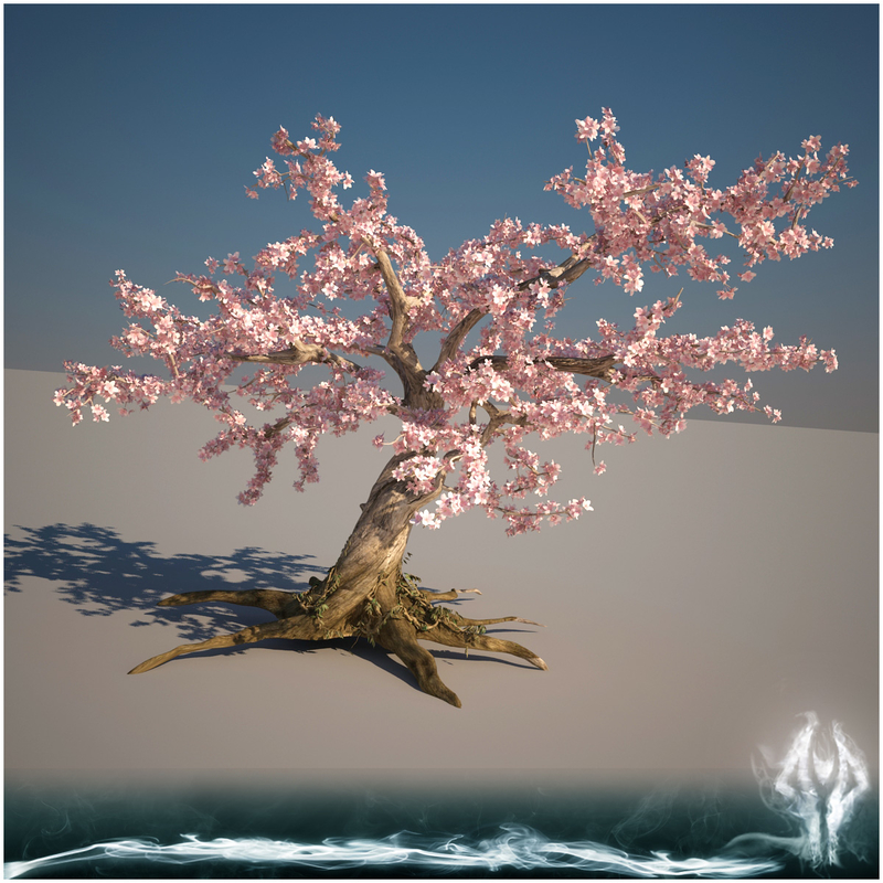 3d cherry tree