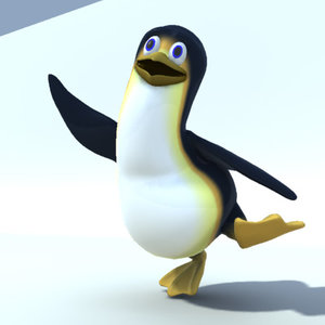 ma rigged penguin character