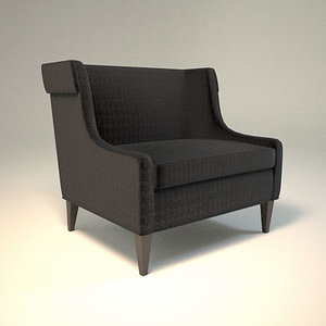 zachary lounge chair 3d model