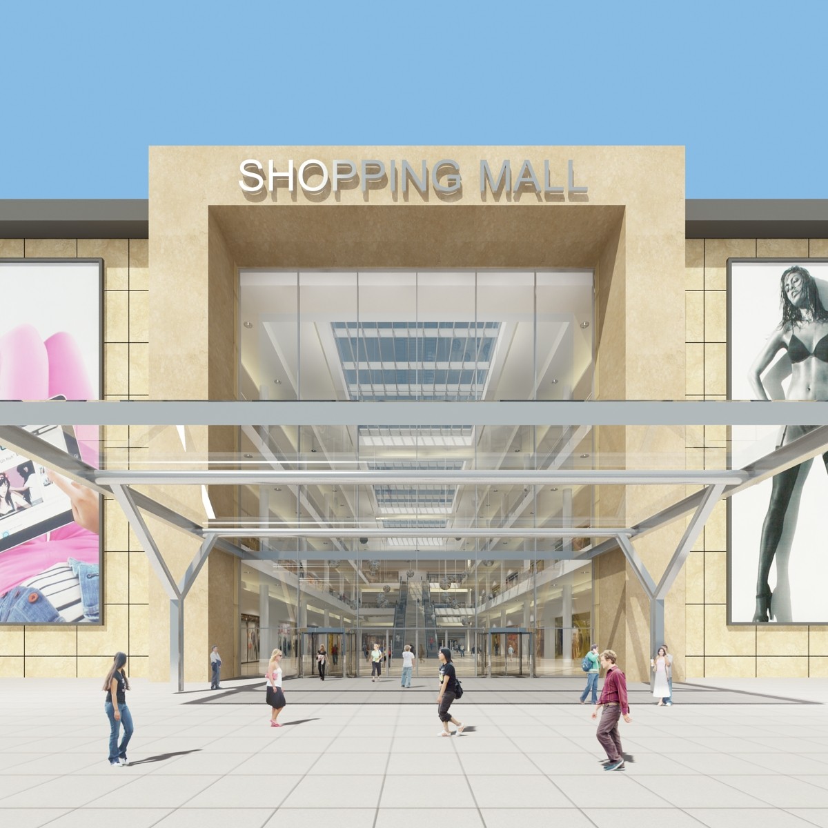 Shopping Center 3D Model Free