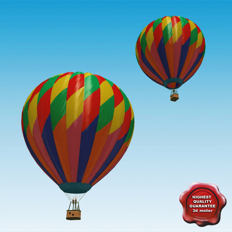 realistic air balloon 3d max