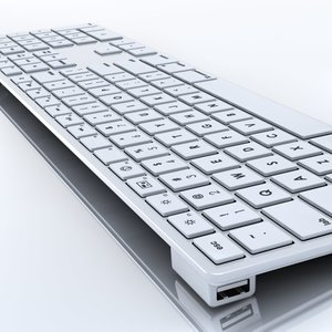 apple keyboard 3d c4d