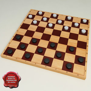 3dsmax checkers modelled