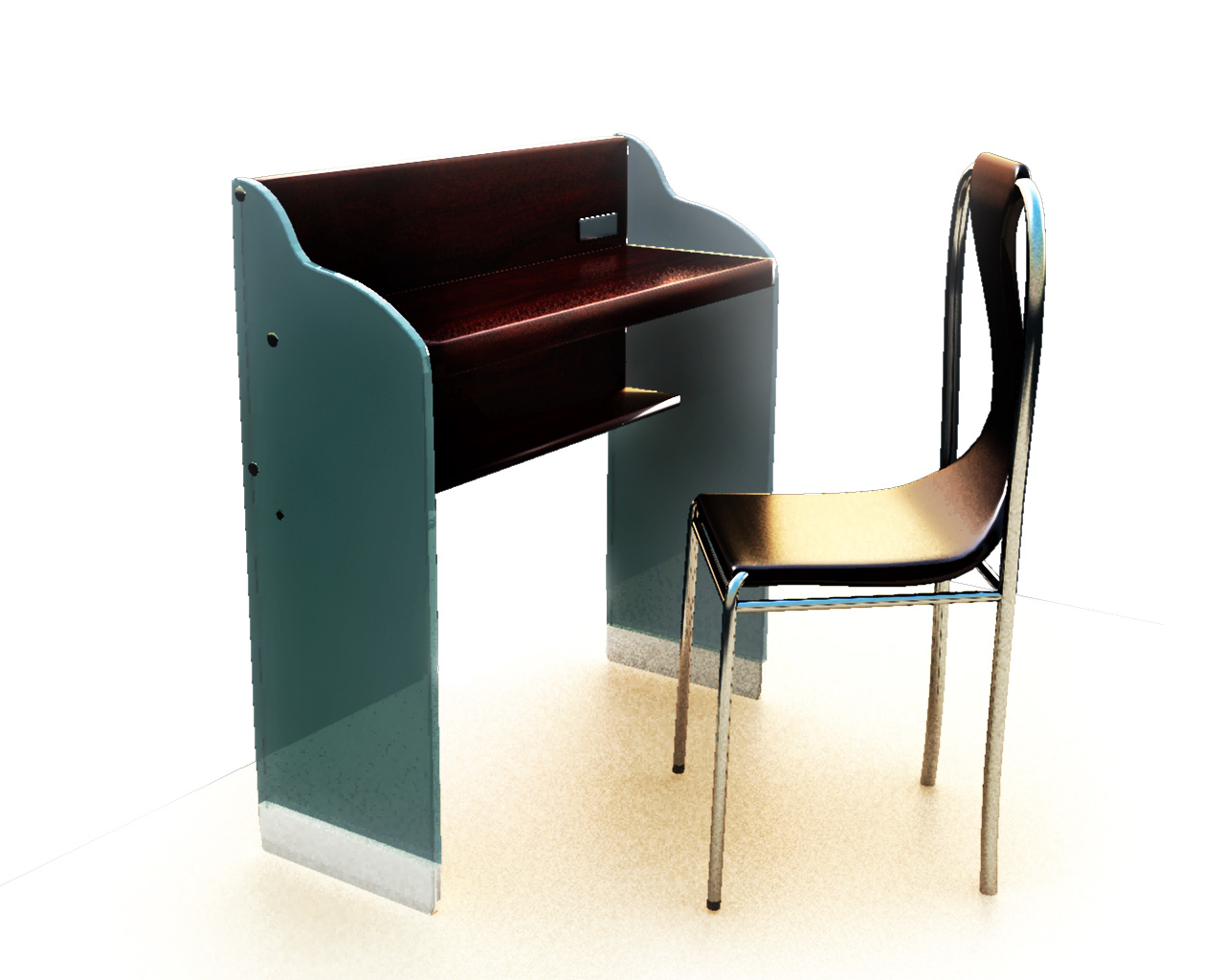 3d computer table set 15