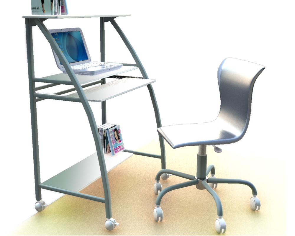 3d computer table set 15