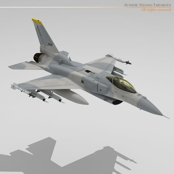 3d F-16e Block 60 F-16 Model