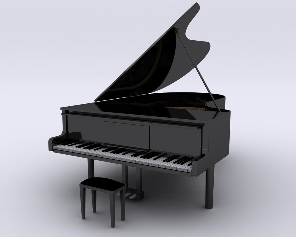 grand piano seat 3d 3ds