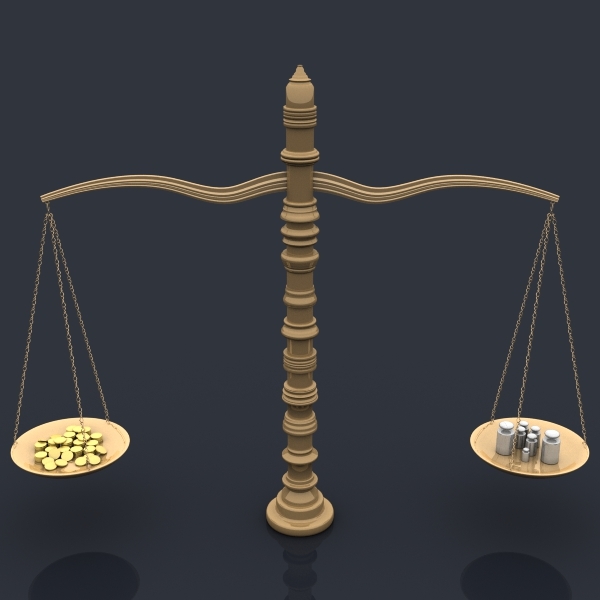 balance scales gold coins 3d max