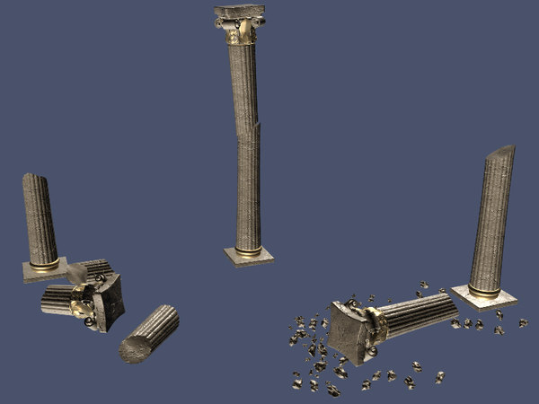 壊れた柱3dモデル Turbosquid 482721