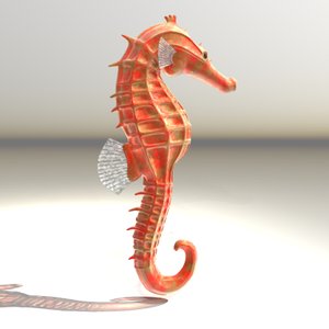 maya transparent seahorse