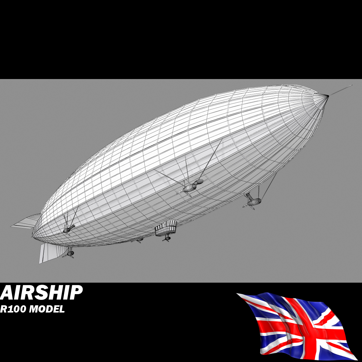 英国飞艇r-1003d模型