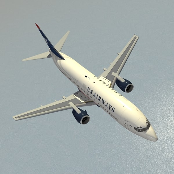 3d b 737-400 airways model