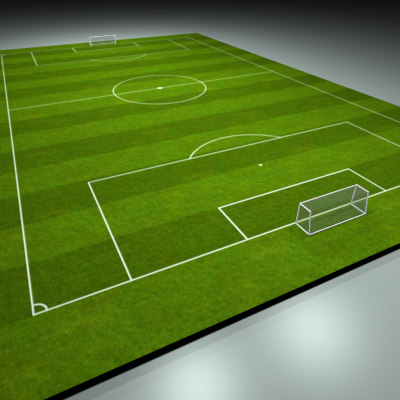 professional soccer field obj