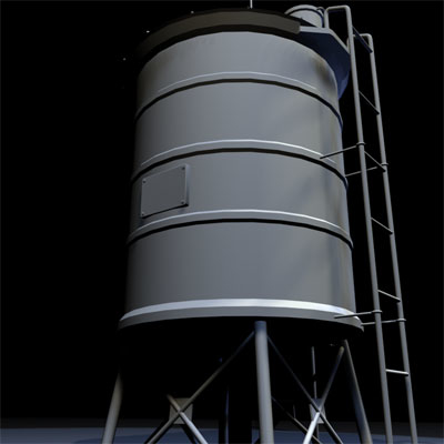 roof water tank 02 3d model