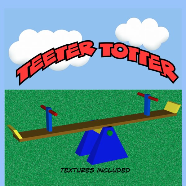 3d teetertotter models