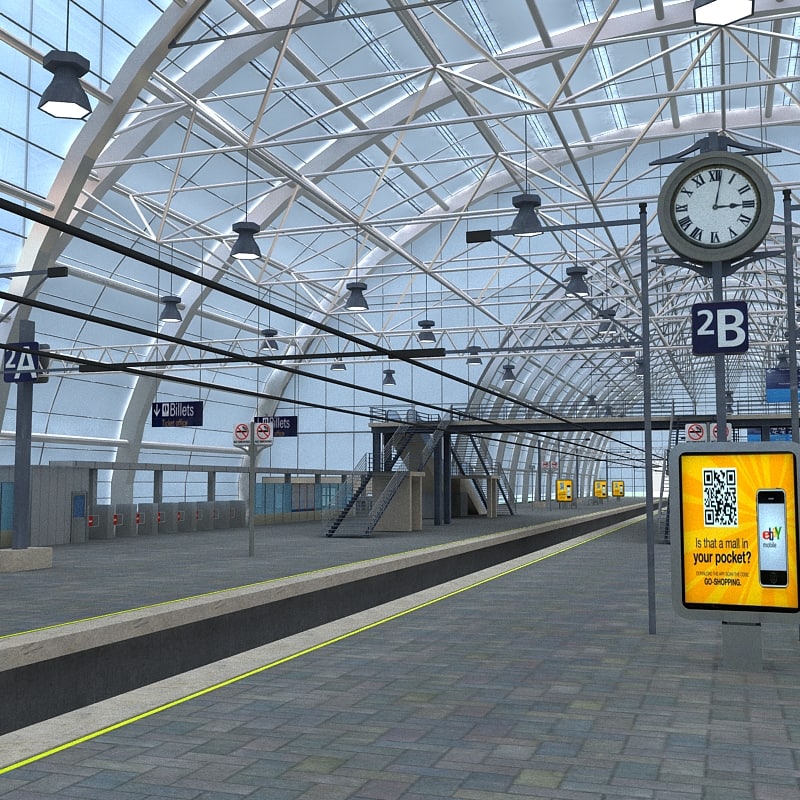 train station 3d model