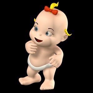3ds max baby girl