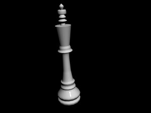 3d chess king model