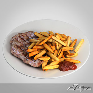 3d max roast beef french fries