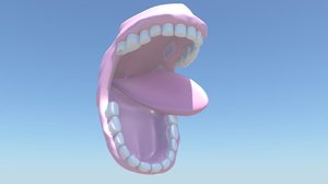 3d rigged mouth teeth