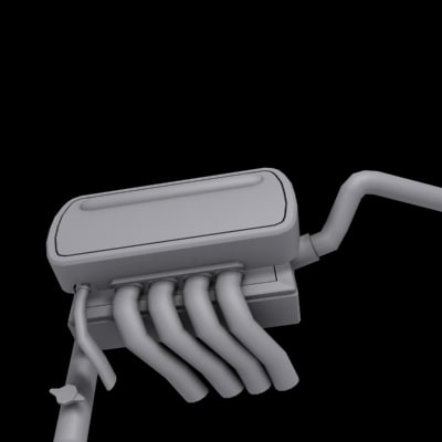 free car engine 3d model