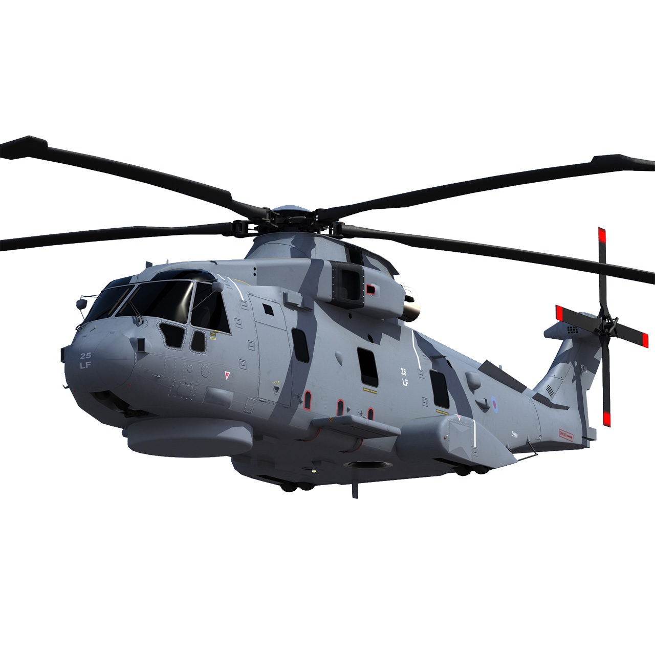 3d merlin eh101 helicopter model