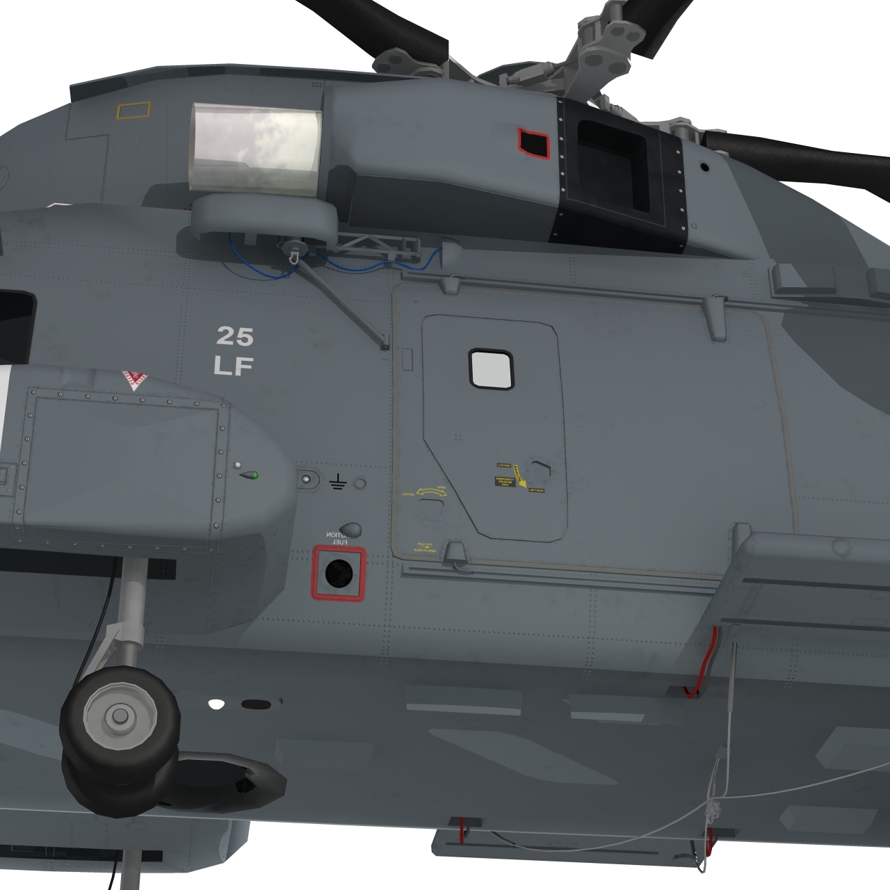 3d merlin eh101 helicopter model