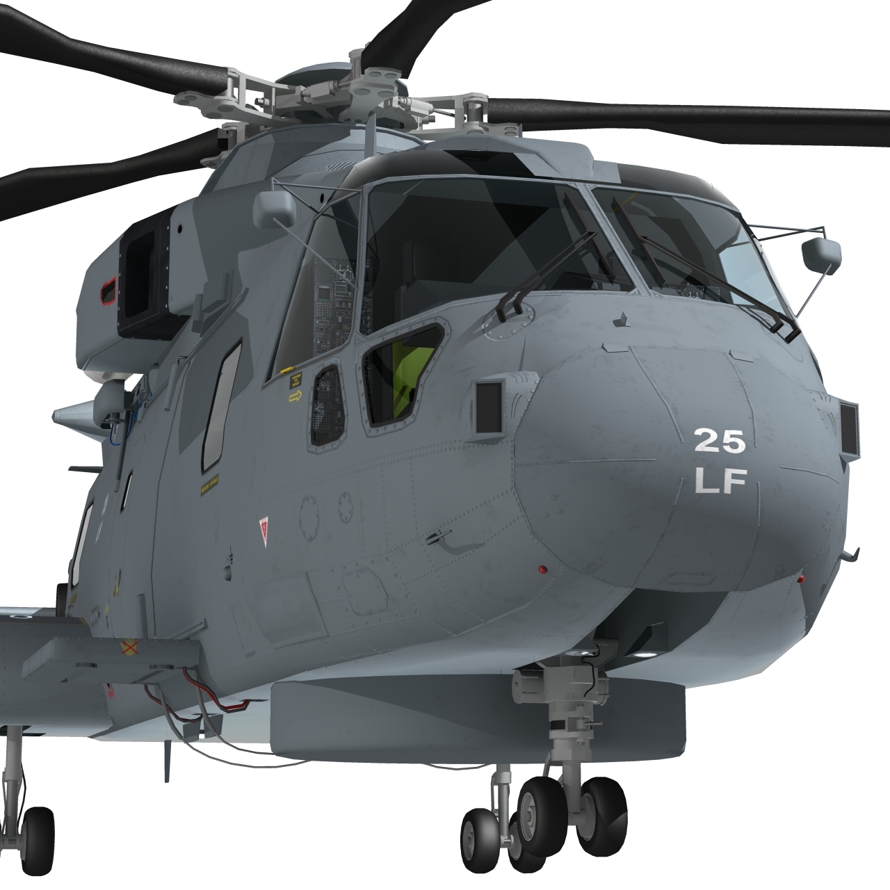 3d merlin eh101 helicopter model