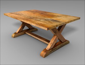 old work table 3d model
