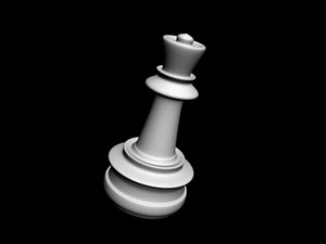 3d model chess queen
