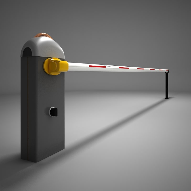 automatic road barrier 3d model