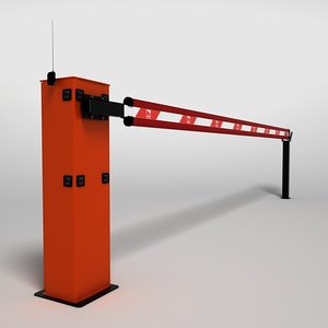 automatic road barrier 3d model