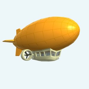 3d zeppelin airship model