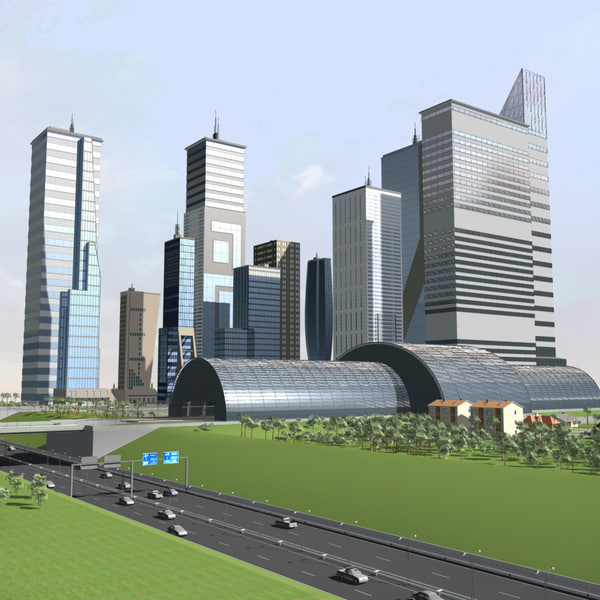 3d city buildings model