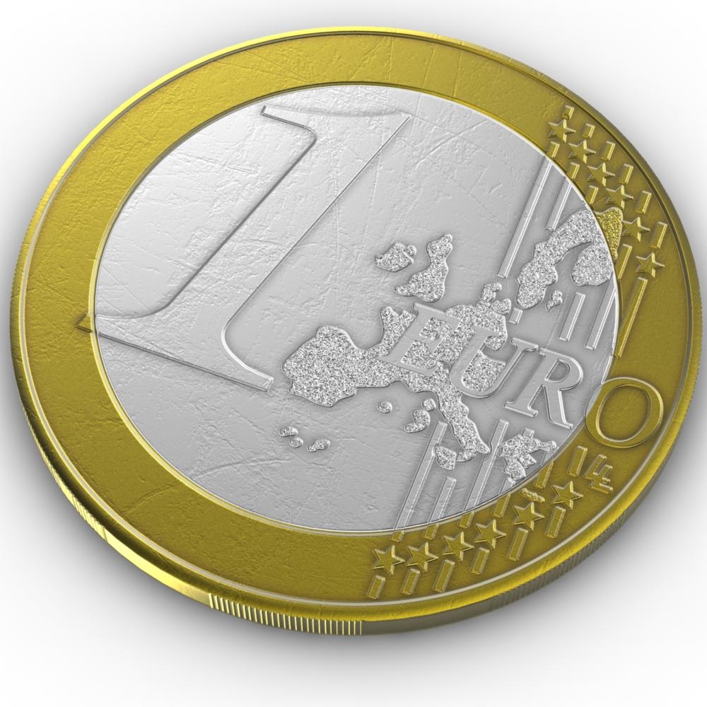 1 в евро можно. Монета три евро. Модель монеты. 3d монеты CRM.