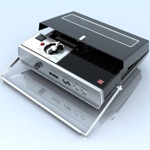retro tape recorder player 3d model