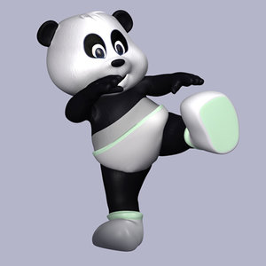 3ds max panda baby character