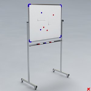 whiteboard board 3d model