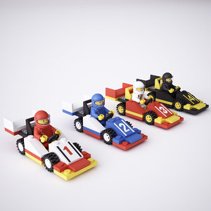 3d model lego race cars