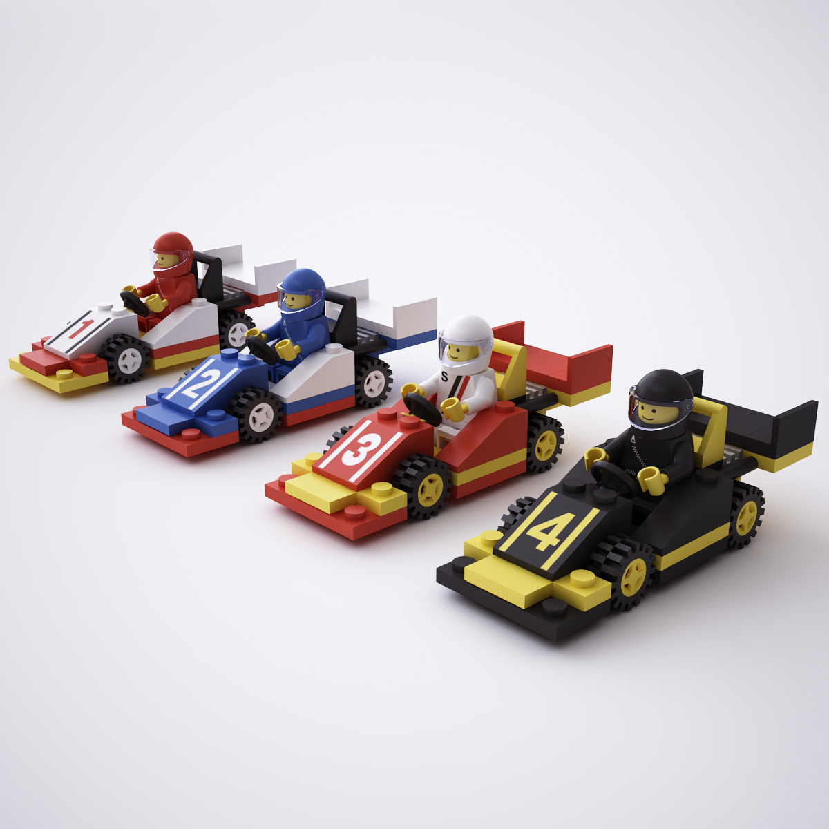 3d model lego race cars