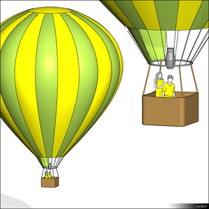 free rfa model hot air balloon