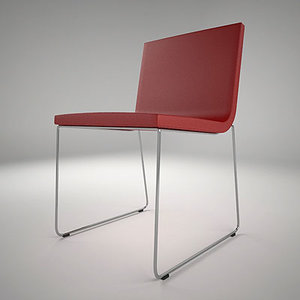 andreu world linear comfort chair 3d model