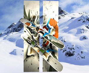 free snowboard studio 3d model