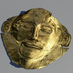 3d golden mask agamemnon object model