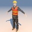 3d construction worker model